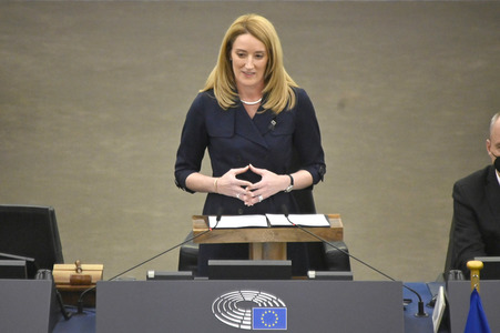 Gedenkfeier für David Sassoli im Europäischen Parlament in Straßburg