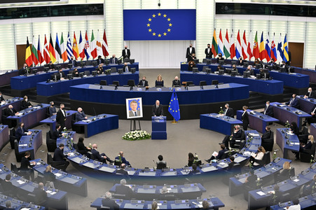 Gedenkfeier für David Sassoli im Europäischen Parlament in Straßburg