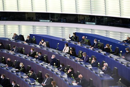 Gedenkfeier für David Sassoli im Europäischen Parlament in Straßburg