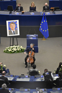 Gedenkfeier für David Sassoli im Europäischen Parlament in Straßburg