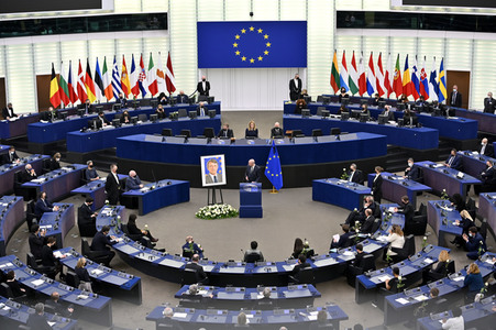 Gedenkfeier für David Sassoli im Europäischen Parlament in Straßburg