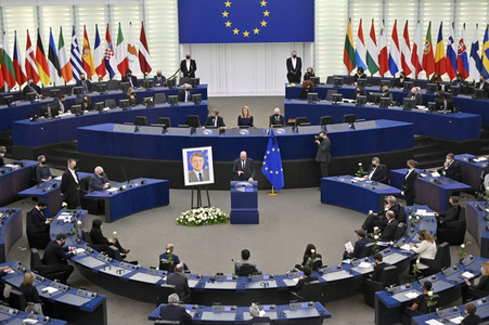 Gedenkfeier für David Sassoli im Europäischen Parlament in Straßburg