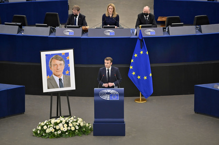 Gedenkfeier für David Sassoli im Europäischen Parlament in Straßburg