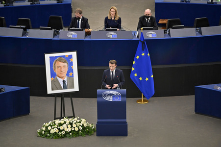 Gedenkfeier für David Sassoli im Europäischen Parlament in Straßburg