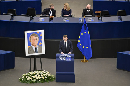 Gedenkfeier für David Sassoli im Europäischen Parlament in Straßburg