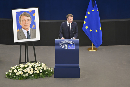 Gedenkfeier für David Sassoli im Europäischen Parlament in Straßburg