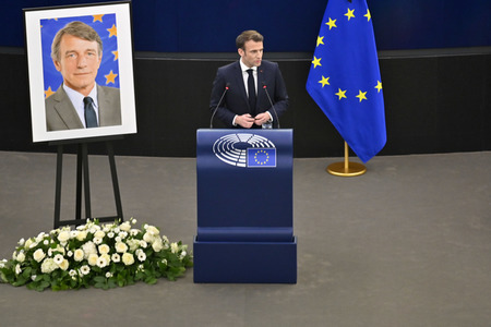 Gedenkfeier für David Sassoli im Europäischen Parlament in Straßburg