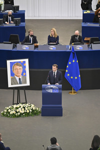 Gedenkfeier für David Sassoli im Europäischen Parlament in Straßburg