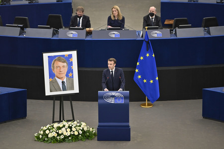 Gedenkfeier für David Sassoli im Europäischen Parlament in Straßburg