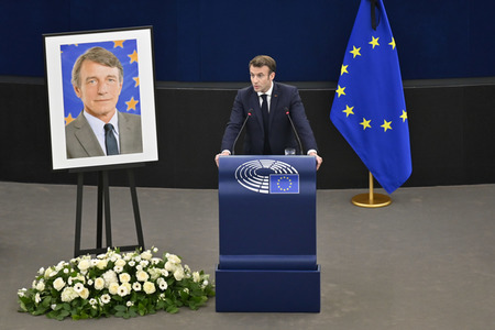 Gedenkfeier für David Sassoli im Europäischen Parlament in Straßburg