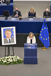 Gedenkfeier für David Sassoli im Europäischen Parlament in Straßburg