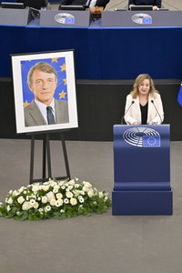 Gedenkfeier für David Sassoli im Europäischen Parlament in Straßburg