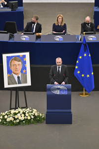 Gedenkfeier für David Sassoli im Europäischen Parlament in Straßburg