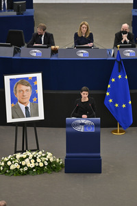Gedenkfeier für David Sassoli im Europäischen Parlament in Straßburg