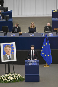 Gedenkfeier für David Sassoli im Europäischen Parlament in Straßburg