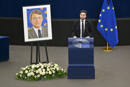 Gedenkfeier für David Sassoli im Europäischen Parlament in Straßburg