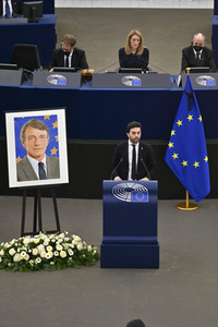 Gedenkfeier für David Sassoli im Europäischen Parlament in Straßburg