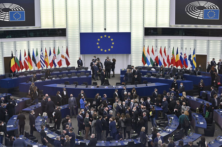 Gedenkfeier für David Sassoli im Europäischen Parlament in Straßburg
