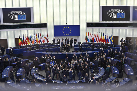 Gedenkfeier für David Sassoli im Europäischen Parlament in Straßburg