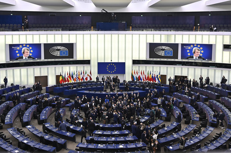 Gedenkfeier für David Sassoli im Europäischen Parlament in Straßburg
