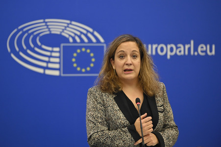 Pressekonferenz der Fraktion S&D im EU-Parlament in Straßburg