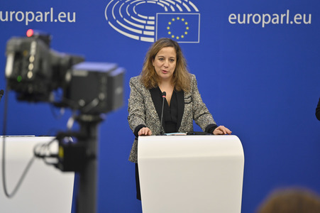 Pressekonferenz der Fraktion S&D im EU-Parlament in Straßburg