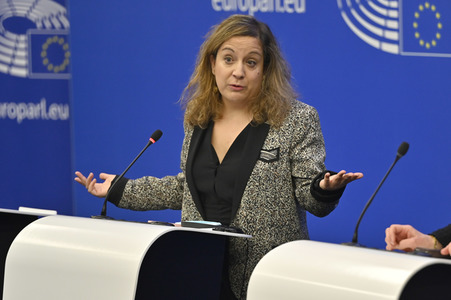 Pressekonferenz der Fraktion S&D im EU-Parlament in Straßburg