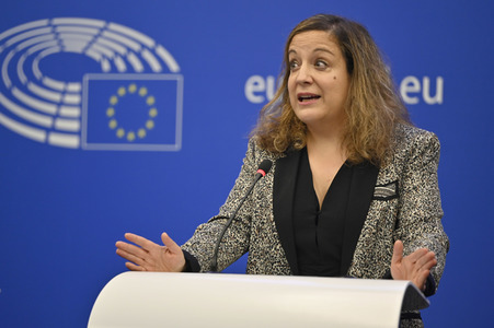 Pressekonferenz der Fraktion S&D im EU-Parlament in Straßburg