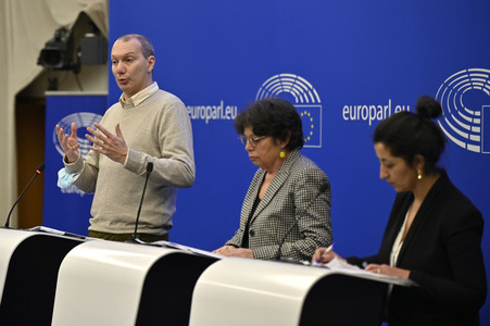 Pressekonferenz der Grünen im Europäischen Parlament in Straßburg