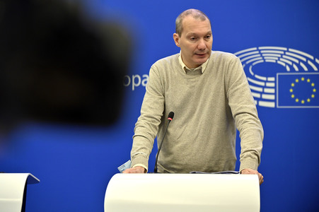 Pressekonferenz der Grünen im Europäischen Parlament in Straßburg