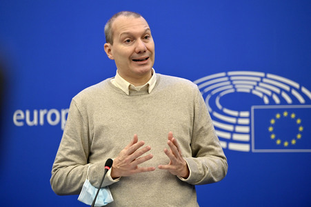 Pressekonferenz der Grünen im Europäischen Parlament in Straßburg