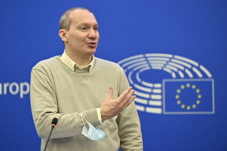 Pressekonferenz der Grünen im Europäischen Parlament in Straßburg