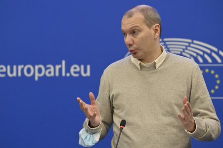 Pressekonferenz der Grünen im Europäischen Parlament in Straßburg