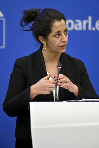 Pressekonferenz der Grünen im Europäischen Parlament in Straßburg