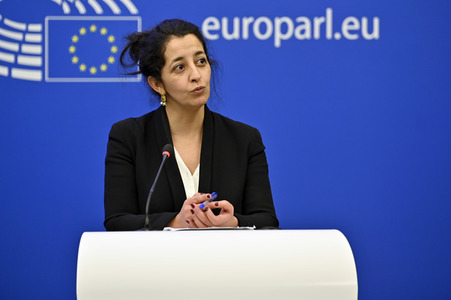 Pressekonferenz der Grünen im Europäischen Parlament in Straßburg