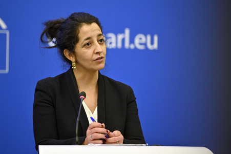 Pressekonferenz der Grünen im Europäischen Parlament in Straßburg