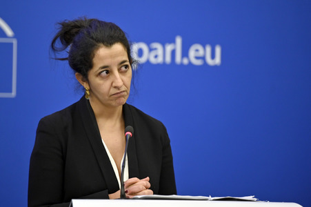 Pressekonferenz der Grünen im Europäischen Parlament in Straßburg