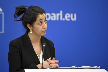 Pressekonferenz der Grünen im Europäischen Parlament in Straßburg