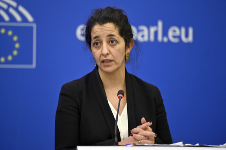 Pressekonferenz der Grünen im Europäischen Parlament in Straßburg