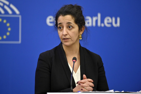 Pressekonferenz der Grünen im Europäischen Parlament in Straßburg
