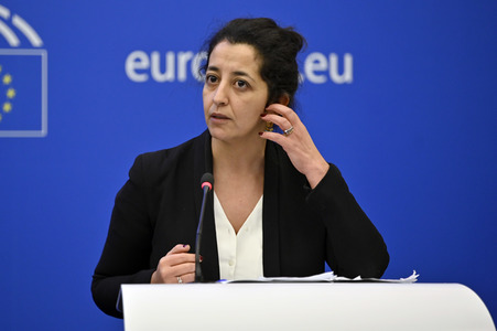 Pressekonferenz der Grünen im Europäischen Parlament in Straßburg