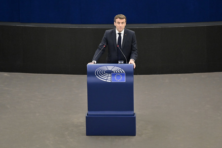 Rede von Emmanuel Macron vor dem EU-Parlament in Straßburg