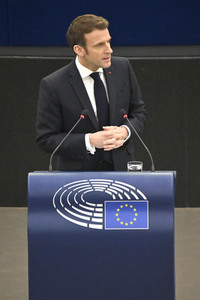 Rede von Emmanuel Macron vor dem EU-Parlament in Straßburg