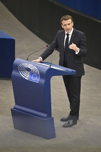 Rede von Emmanuel Macron vor dem EU-Parlament in Straßburg