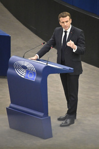 Rede von Emmanuel Macron vor dem EU-Parlament in Straßburg