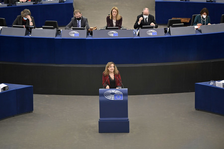 Plenartagung im Europäischen Parlament in Straßburg