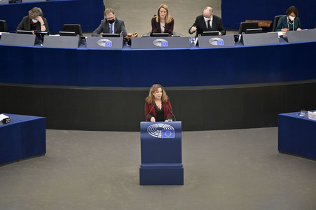 Plenartagung im Europäischen Parlament in Straßburg
