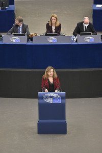 Plenartagung im Europäischen Parlament in Straßburg