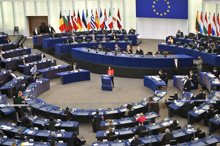 Plenartagung im Europäischen Parlament in Straßburg