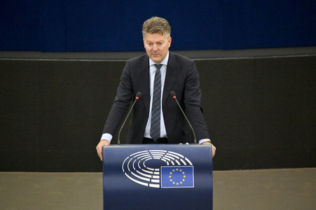 Plenartagung über den Digital Services Act im EU-Parlament in Straßburg